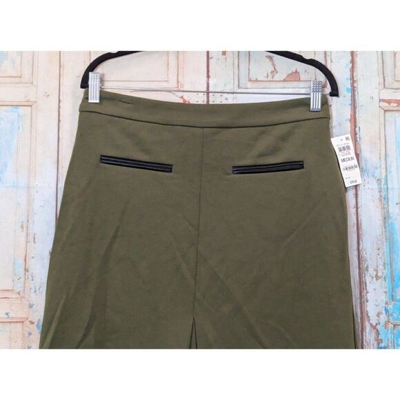 Alfani 100128584MS Womens Size Medium Avocado Elastic Waist Knee Length Skirt - Picture 4 of 9